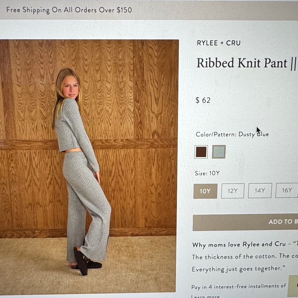 Rylee + Cru Sage Ribbed Knit Set - Picture 8 of 8